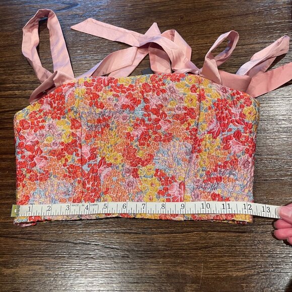 NWT Lulus XS Ellarina Pink Floral Metallic Tie-Strap Two-Piece Dress Midi Maxi - Picture 16 of 16